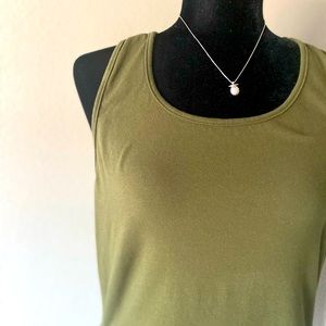 Olive Green Racer Back Maxi Dress